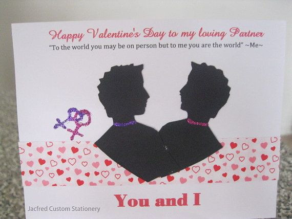 Gay Valentines Day Ideas
 Gay Valentine s Day Card Male Partners by Jacfredcreation