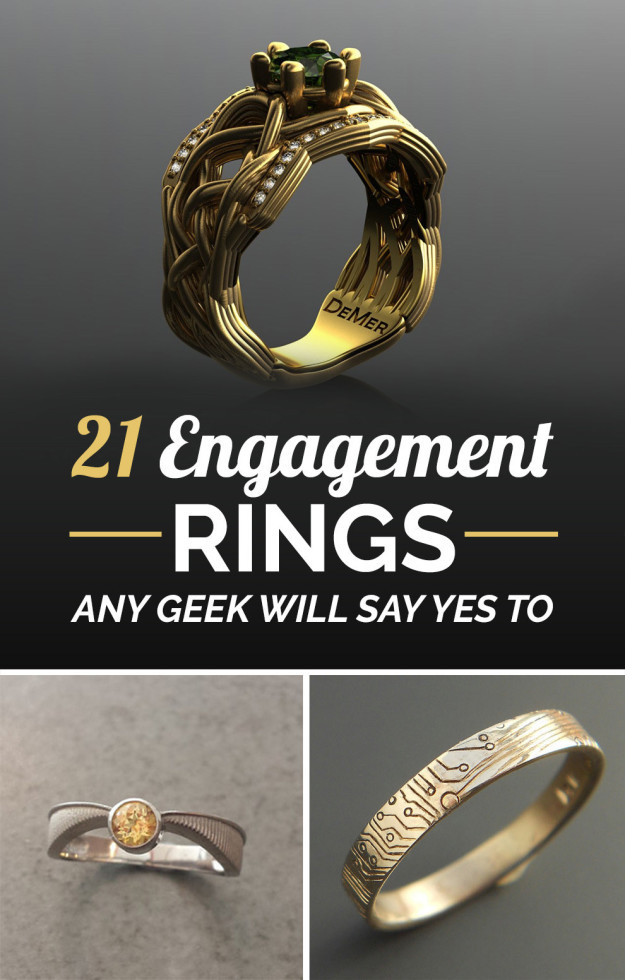 Geeky Wedding Rings
 21 Gorgeous Engagement Rings Any Geek Will Say Yes To