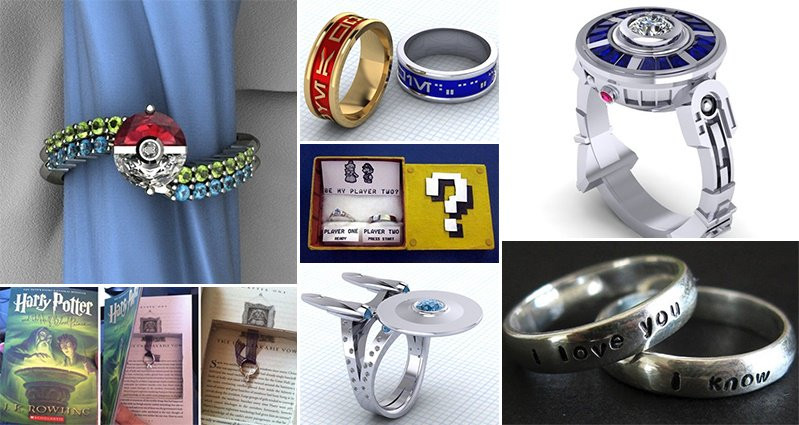 Geeky Wedding Rings
 16 Gloriously Geeky Wedding Rings For mitted Nerds