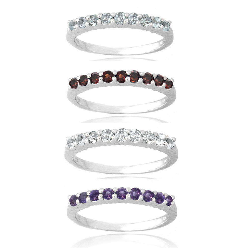 Gemstone Eternity Ring Collection