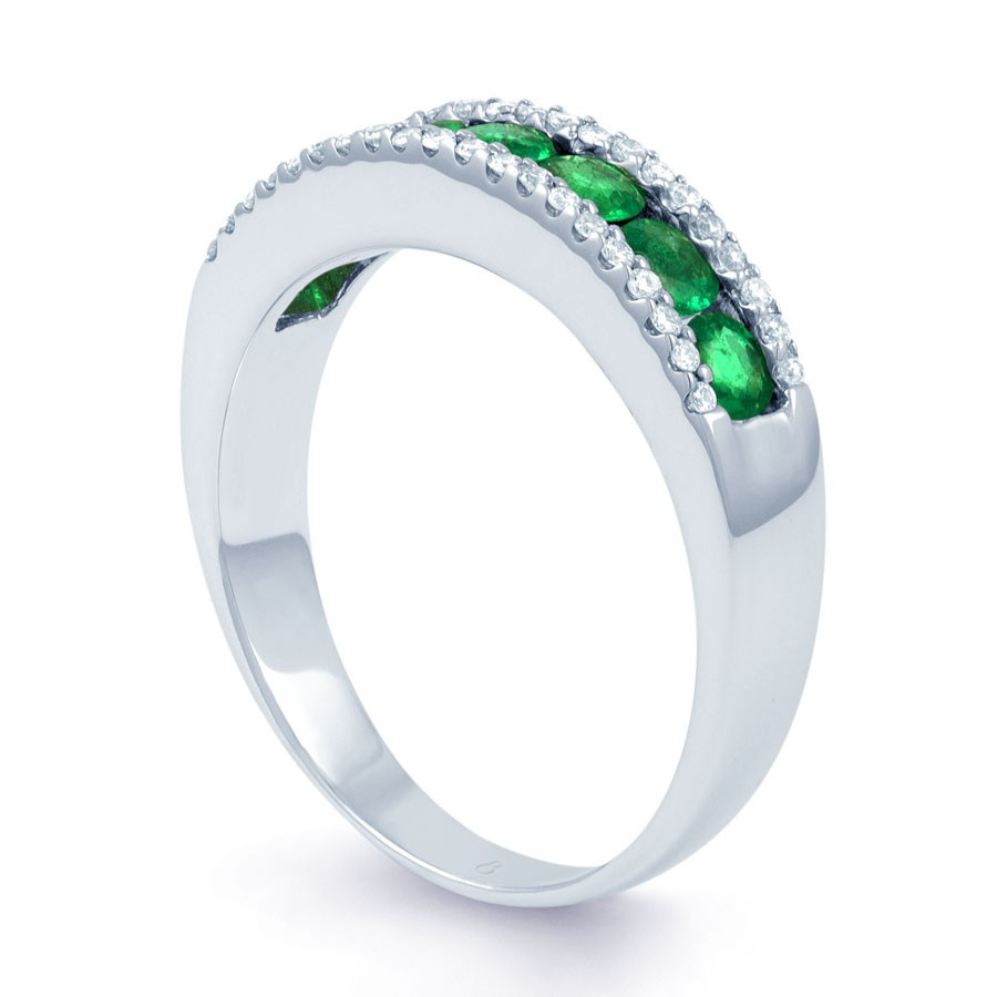 Gemstone Eternity Rings
 Zambian Emerald Eternity Ring Gemstone Eternity Rings