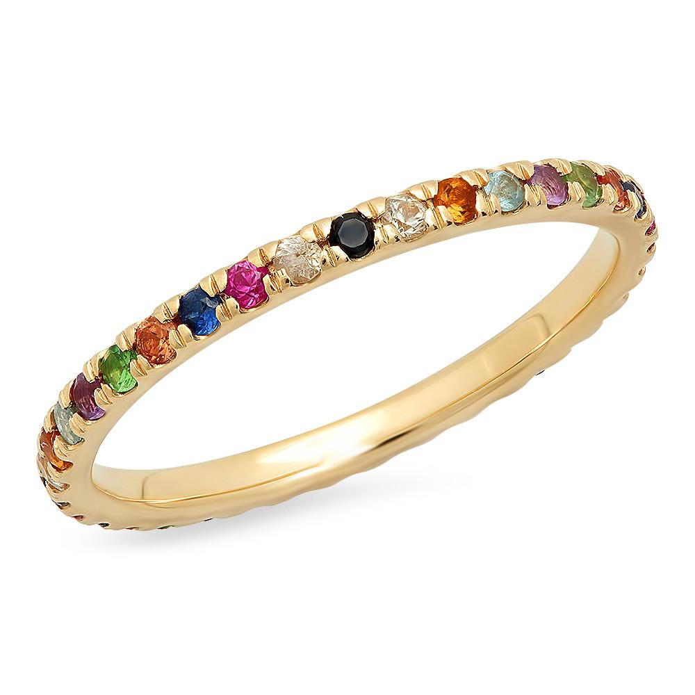 Gemstone Eternity Rings
 Multicolored Gemstone Eternity Band – Stephanie Gottlieb