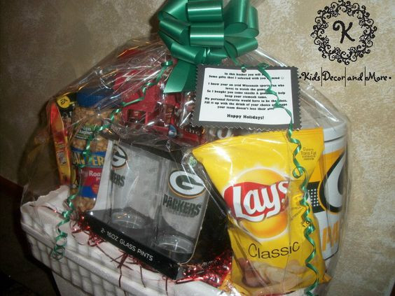 Gift Basket Ideas For Boss
 sports theme game day t basket mens boss coworker