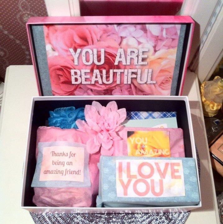 Gift Box Ideas For Girlfriend
 ‪I just finished this I love you Care Package from a best