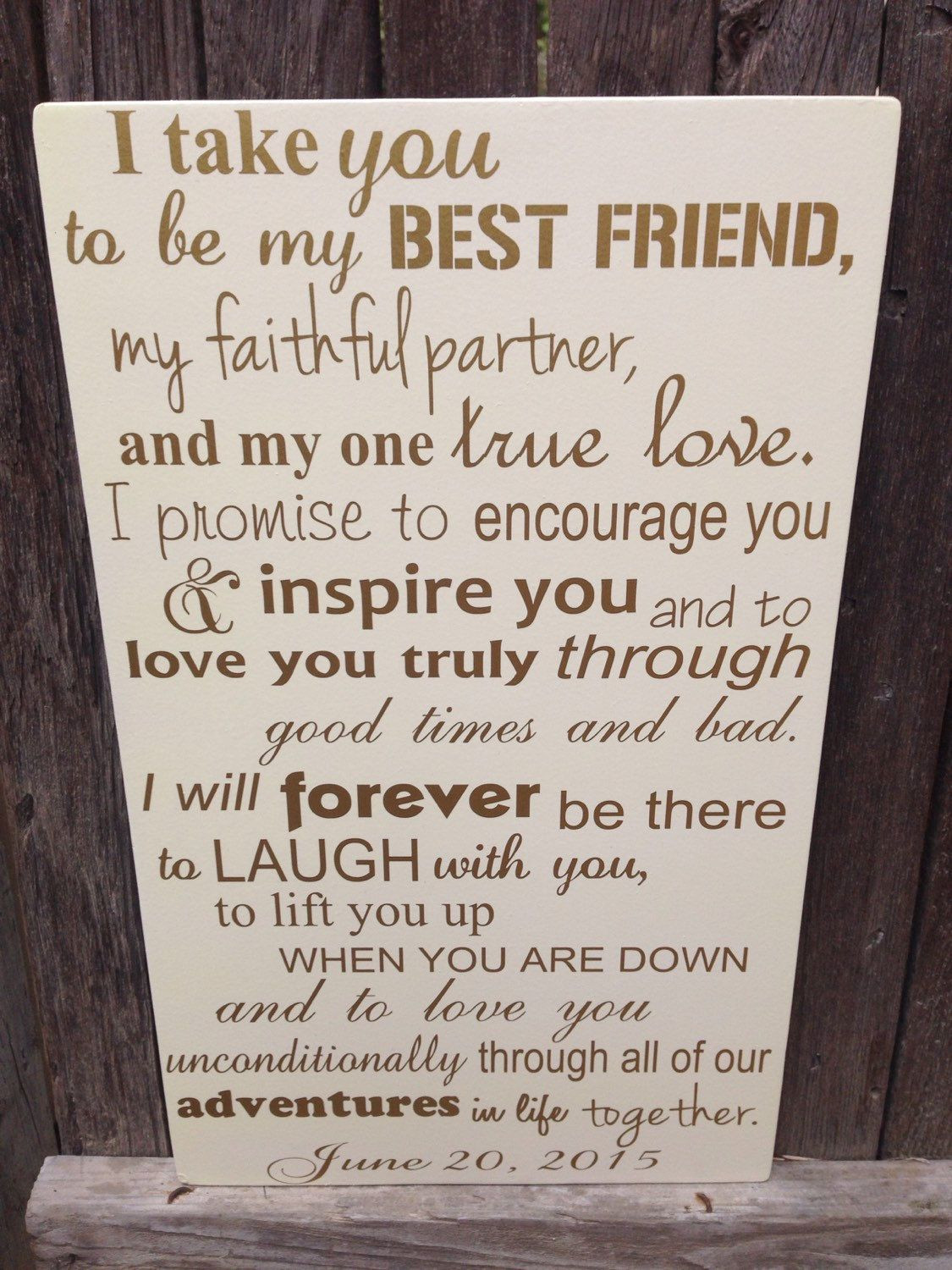 Gift Ideas For 1St Wedding Anniversary
 First Anniversary Gift for Him Wedding Vows Sign 1st