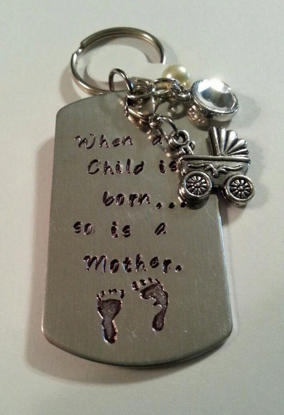 Gift Ideas For An Expecting Mother
 New Mom Key Chain Gift for Expectant Mother When A Child