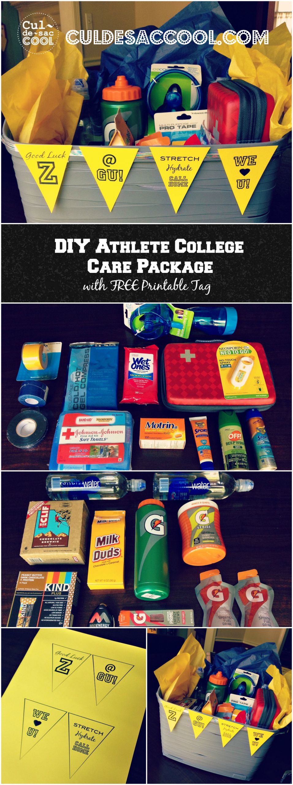 Gift Ideas For Athletic Boyfriend
 DIY Athlete College Care Package Collage