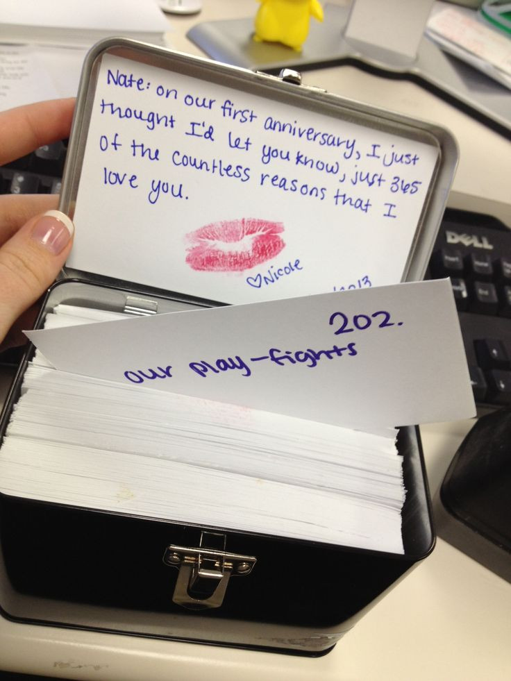 Gift Ideas For Boyfriend Pinterest
 A homemade anniversary t for the boyfriend 365 reasons