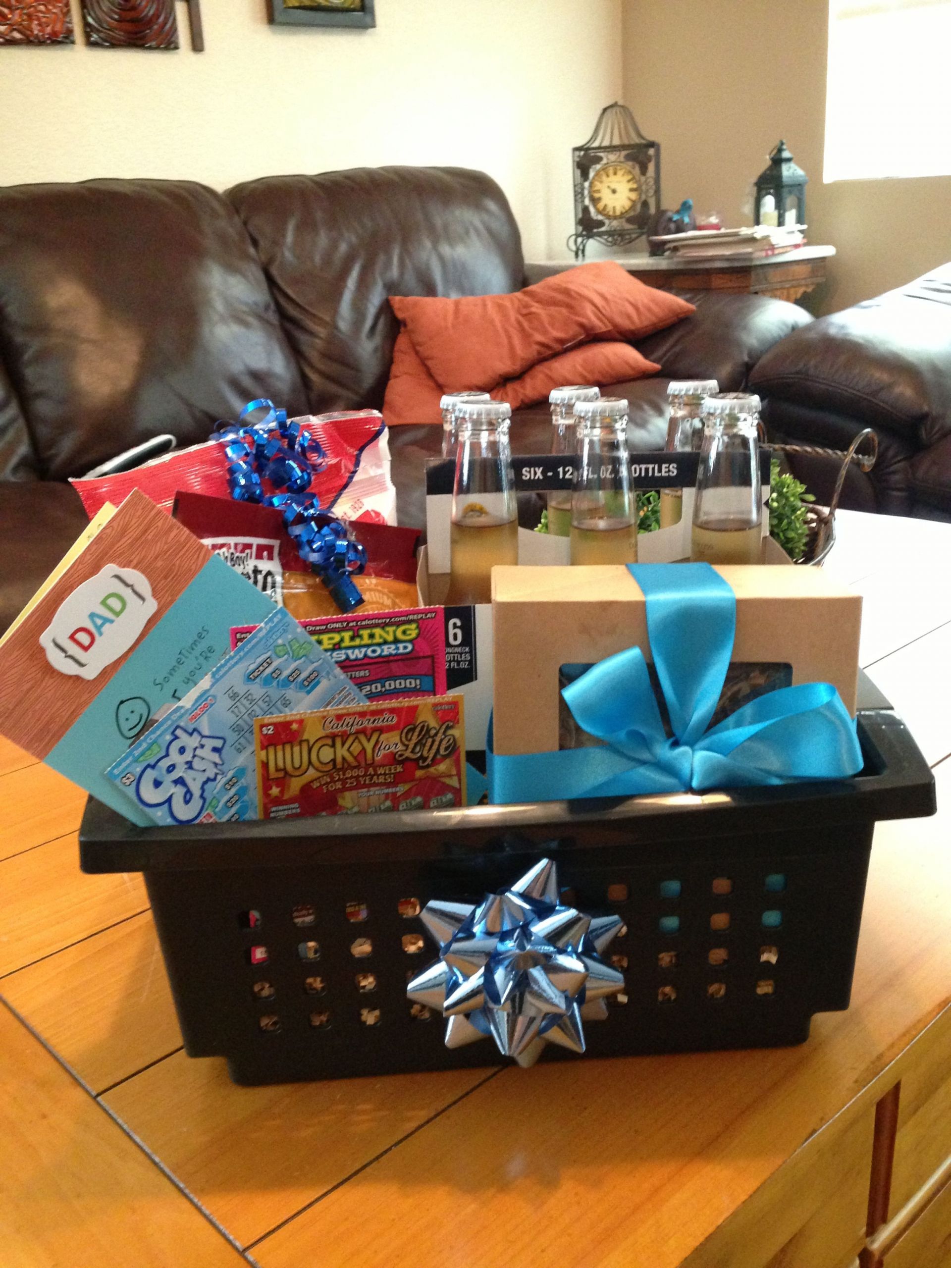 Gift Ideas For Boyfriends Dad
 Dads birthday t basket Sunflower seeds beef jerky