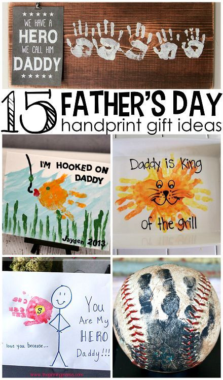 Gift Ideas For Dad From Kids
 Father s Day Handprint Gift Ideas from Kids such cute