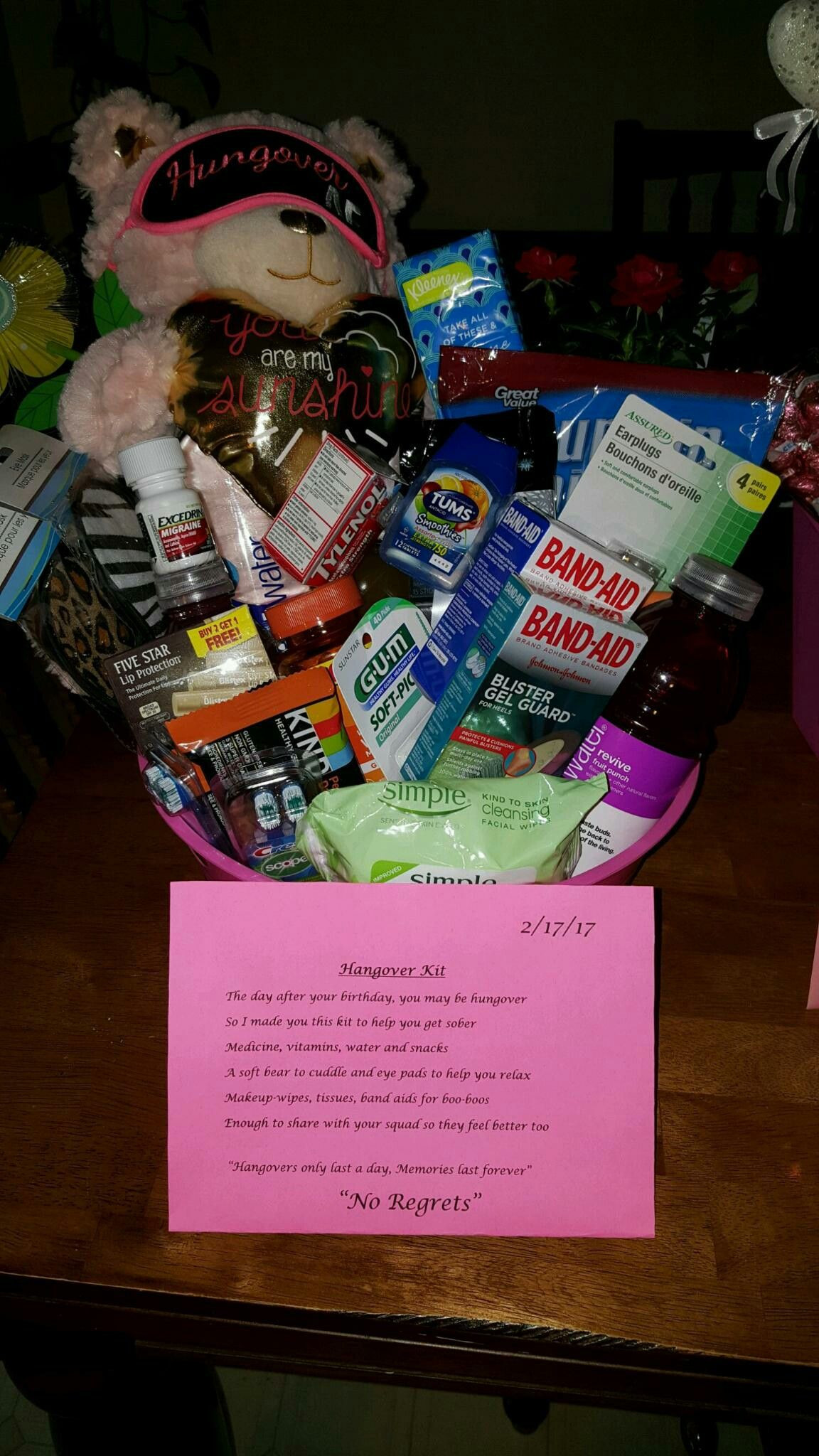Gift Ideas For Daughters Boyfriend
 Hangover kit I made for my daughters 21st birthday