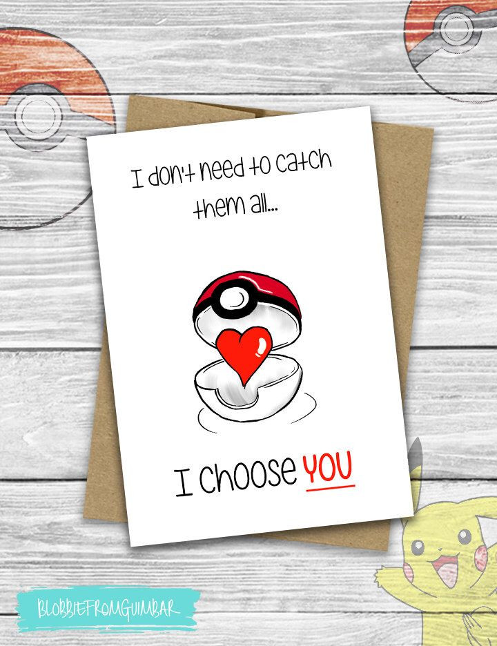 Gift Ideas For Gamer Boyfriend
 I Choose You Pokemon Love