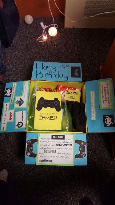 Gift Ideas For Gamer Boyfriend
 Gamer care package Birthday