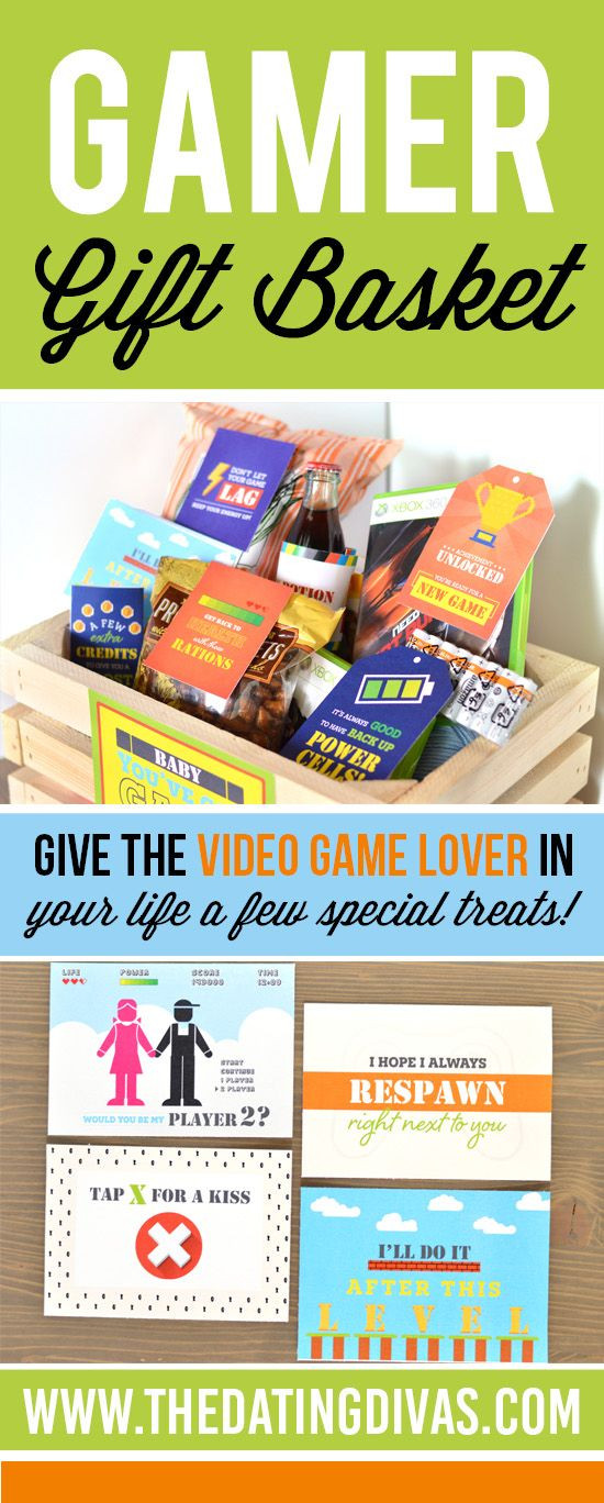 Gift Ideas For Gamer Boyfriend
 Gamer Gift Basket Romantic Gift Ideas for HIM