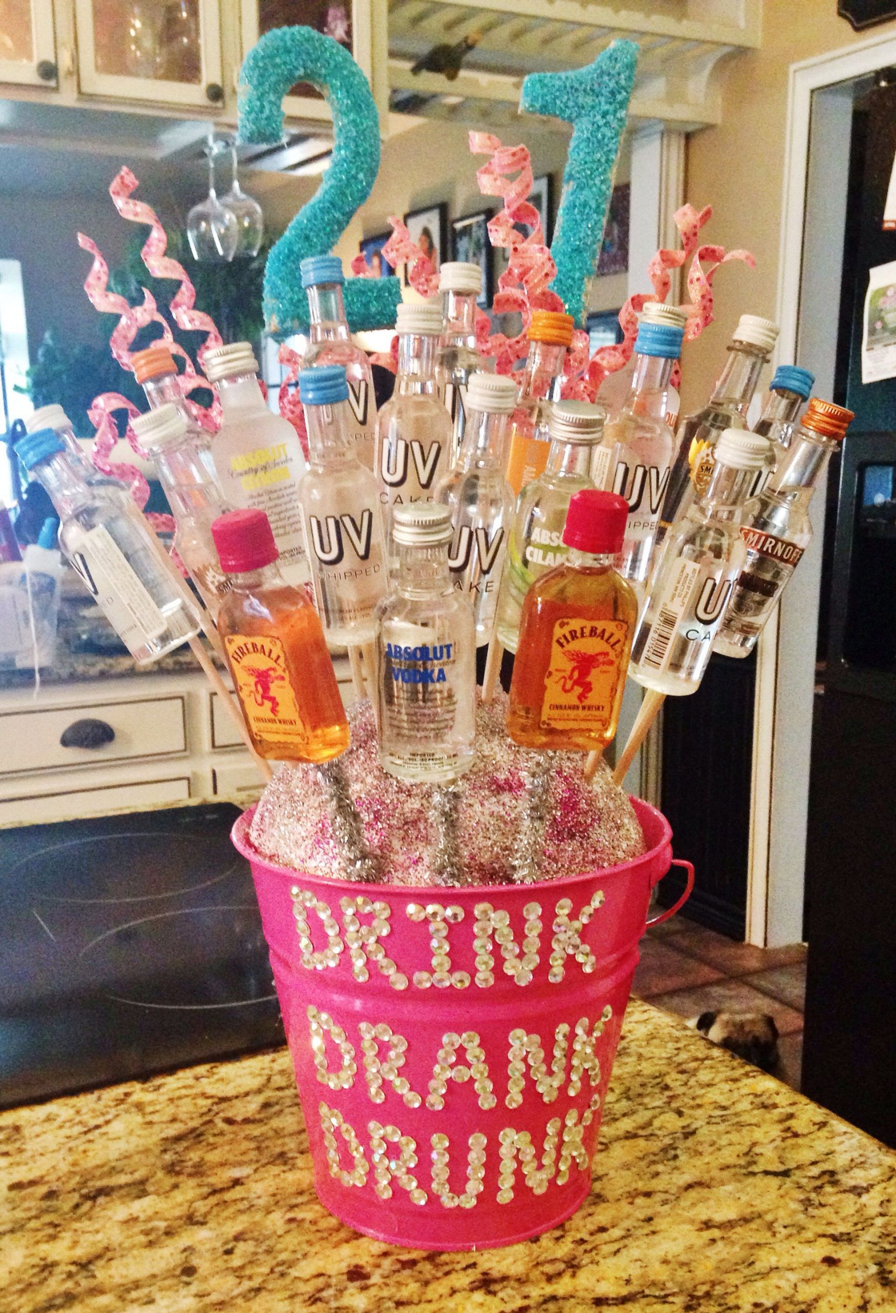 Gift Ideas For Girlfriend 21St Birthday
 21st alcohol bouquet I made for my best friend