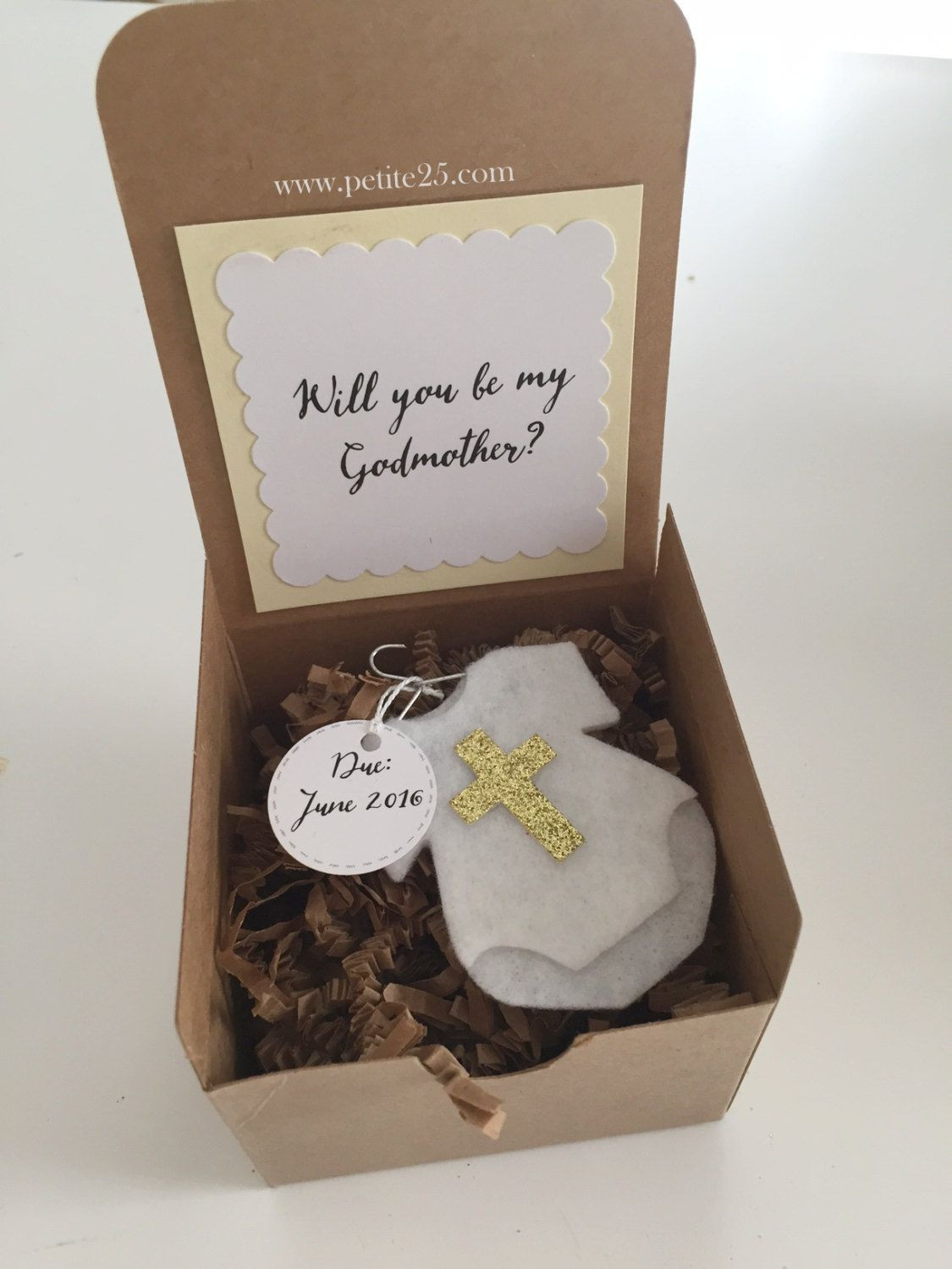 Gift Ideas For Godmother
 Will you be my Godmother be my Godparent baptism baby