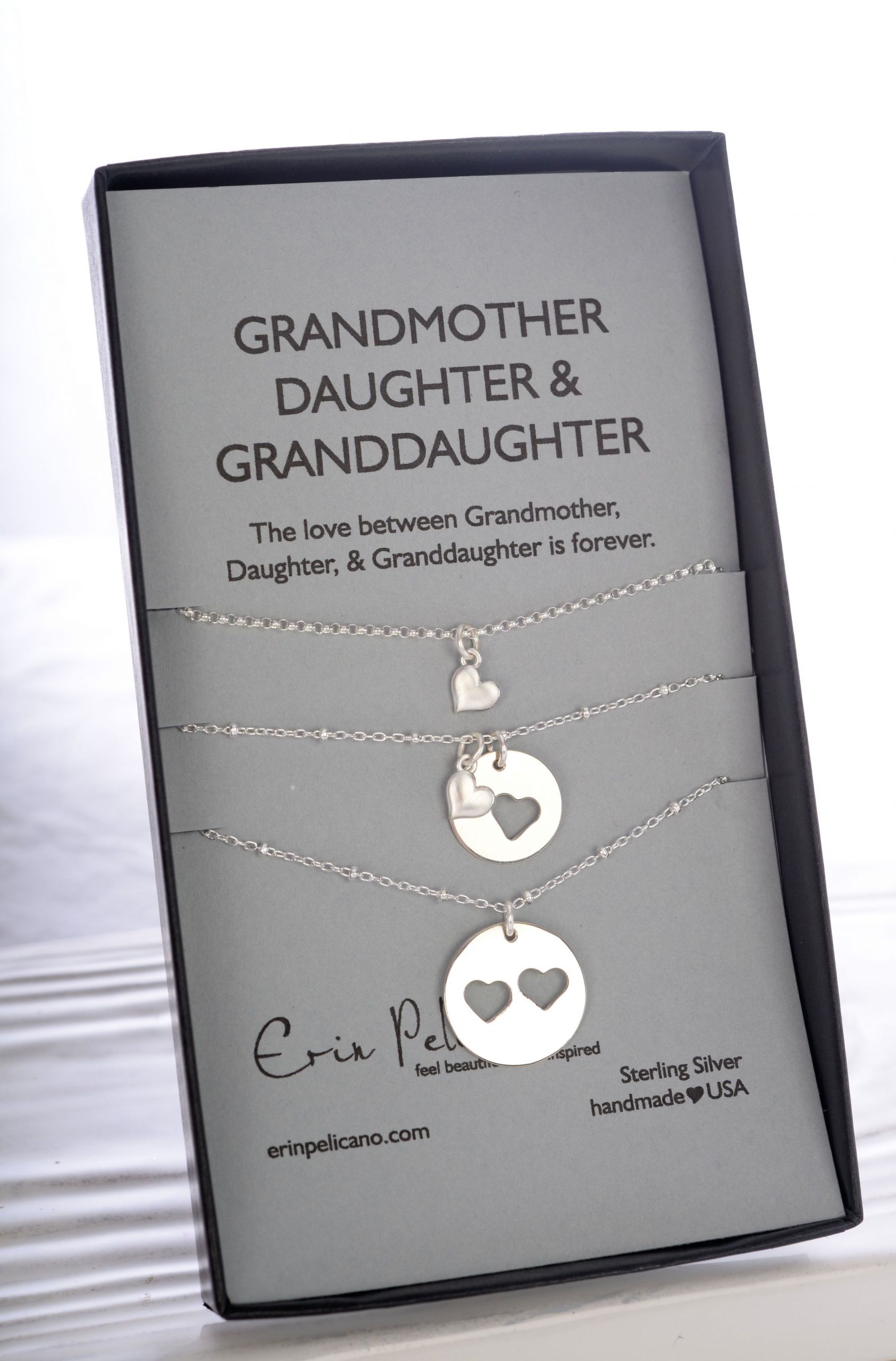Gift Ideas For Grandmother
 Grandmother Daughter & Granddaughter Necklace Set