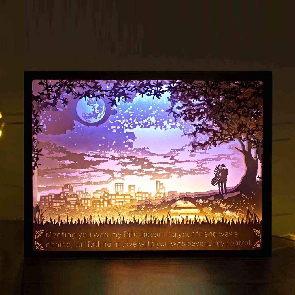 Gift Ideas For Her Valentines
 Vibes Genius 928US Papercut Light Boxes Romantic Lover