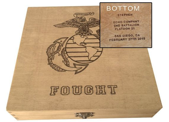 Gift Ideas For Marine Boyfriend
 Marine Corps Personalized Keepsake Box USMC Boot Camp