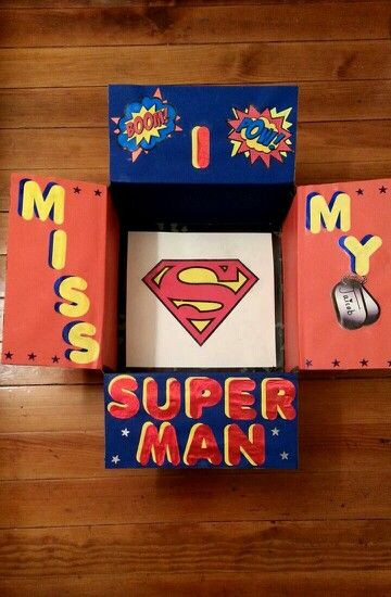 Gift Ideas For Military Boyfriend
 "My original design A Superhero themed care package