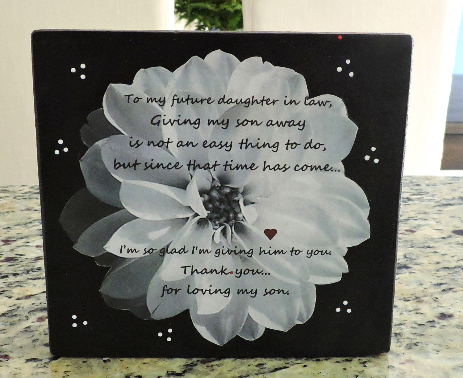 Gift Ideas For Mother In Law On Wedding Day
 Future Daughter in Law Gift