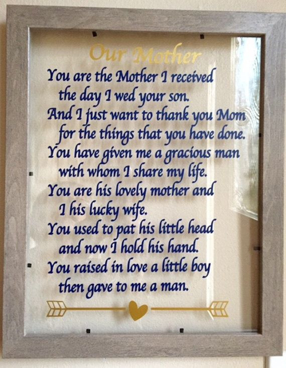 Gift Ideas For Mother In Law On Wedding Day
 9 best Ideas for mom images on Pinterest