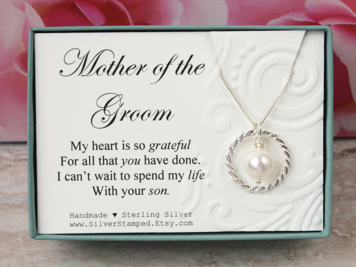 Gift Ideas For Mother Of The Bride
 Gift for Mother of the Groom t from bride Sterling silver