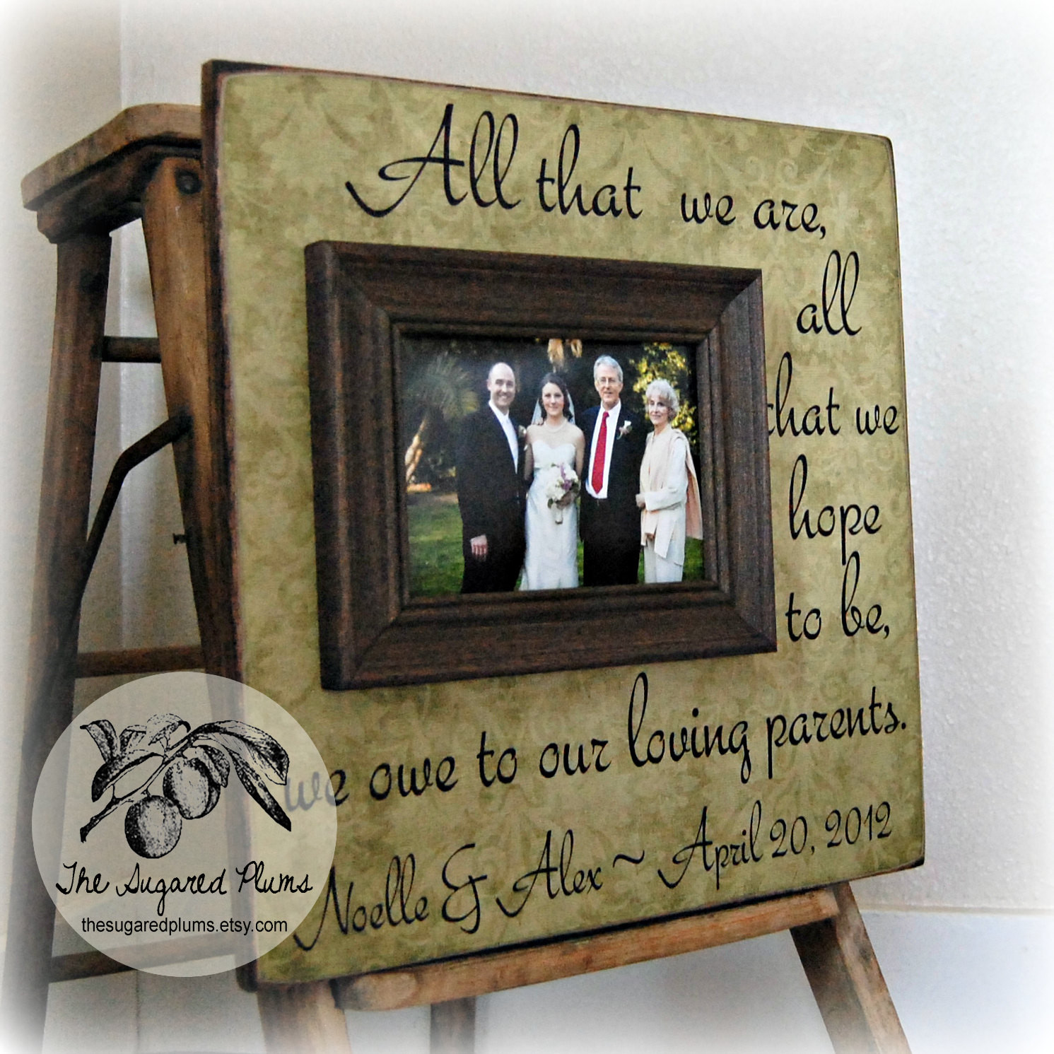 Gift Ideas For Parents For Wedding
 Parents Thank You Gifts Wedding Personalized Picture Frame