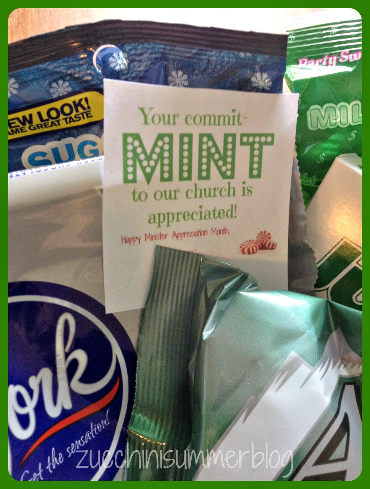 Gift Ideas For Pastor Anniversary
 Zucchini Summer mit MINT to Church Minister