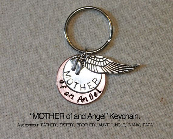 Gift Ideas For Someone Who Lost Their Mother
 MOTHER of an ANGEL keychain Baby Memorial Angel Baby