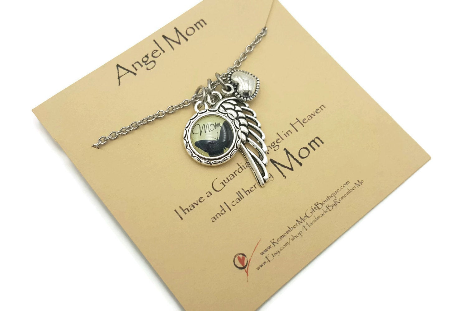 Gift Ideas For Someone Who Lost Their Mother
 Angel Mom Memorial Necklace Memorial Gift Idea Remembrance