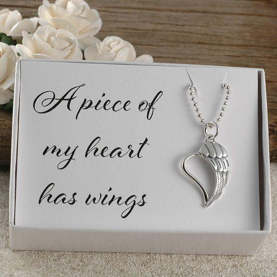 Gift Ideas For Someone Who Lost Their Mother
 A piece of my heart has wings memorial for dad mom