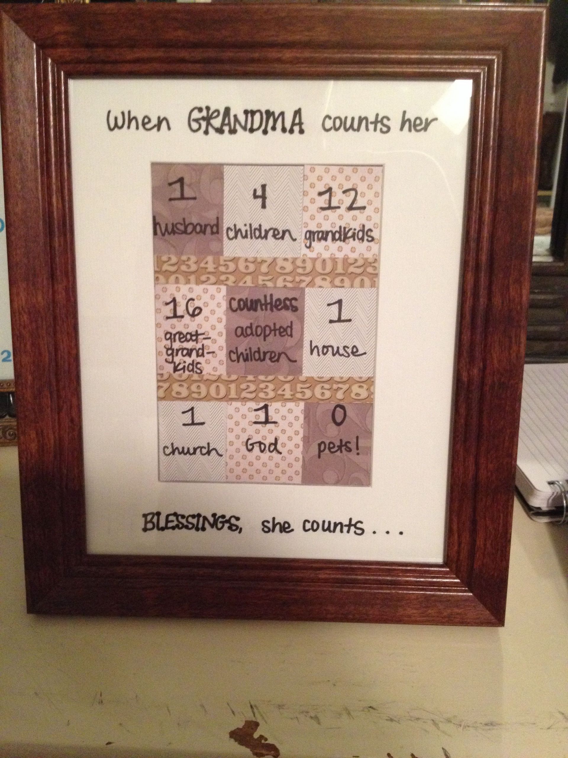 Gift Ideas Grandmother
 Craft for Grandma s birthday