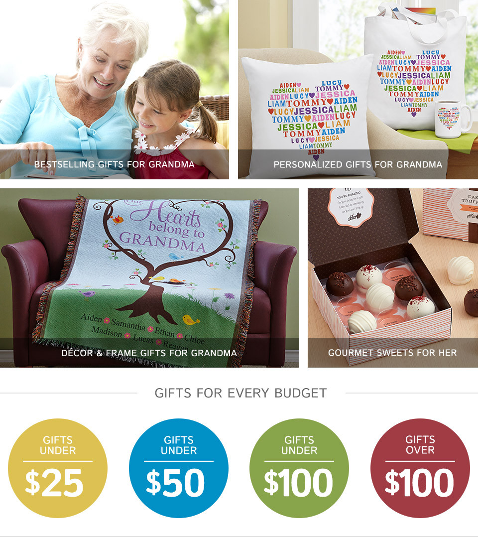 Gift Ideas Grandmother
 Shop Amazing Gifts for Grandma at Gifts
