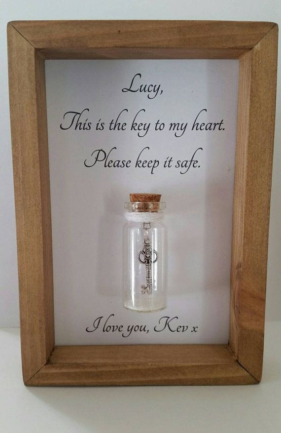 Gift Ideas To Make For Girlfriend
 Custom girlfriend t The key to my heart Romantic