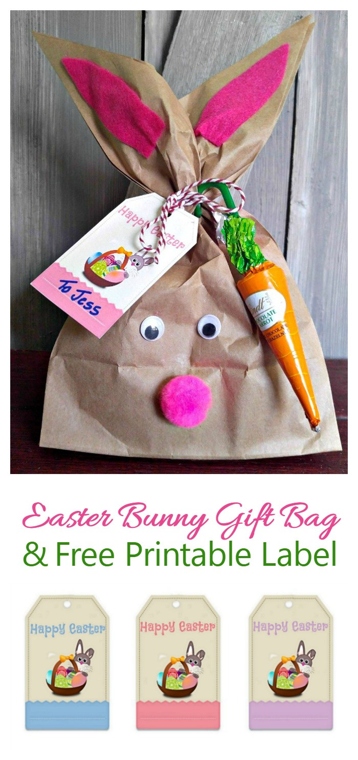 Gifts For Easter
 Easter Bunny Gift Bag with a Free Gift Tag Printable