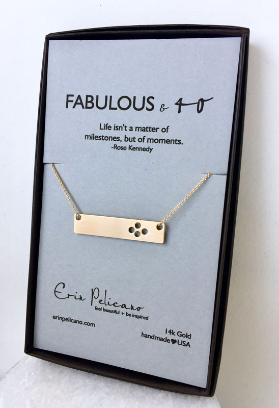 Girlfriend 40Th Birthday Gift Ideas
 40th Birthday Bar Necklace