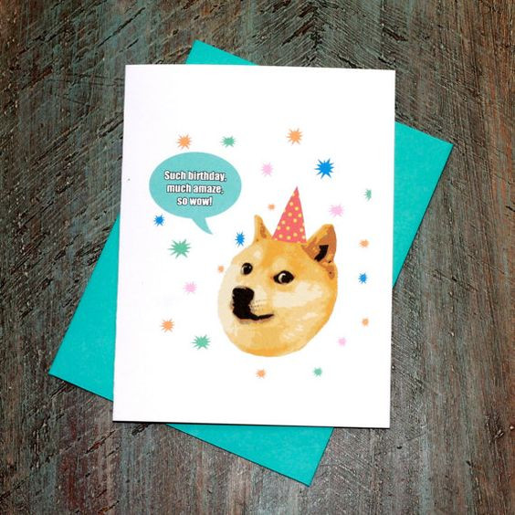 Girlfriend Birthday Gift Ideas Reddit
 Funny Birthday Card Doge Card Much Amaze Such