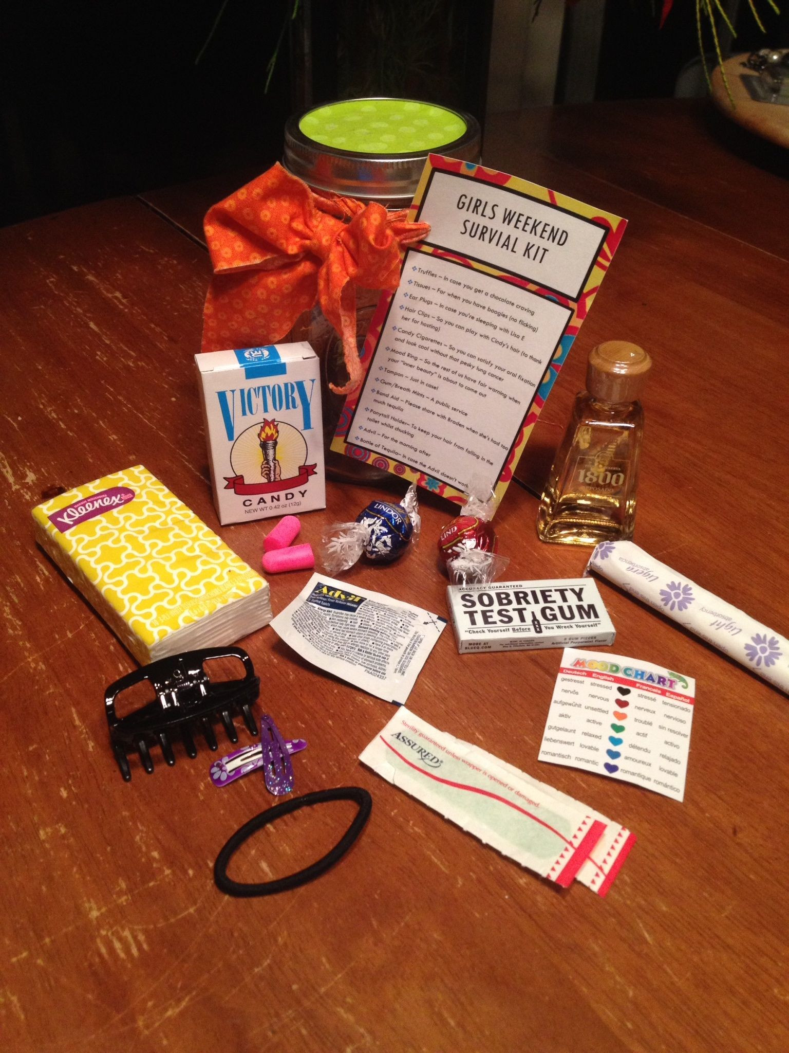 Girlfriend Getaway Gift Ideas
 Girls Weekend Survival Kit the ingre nts