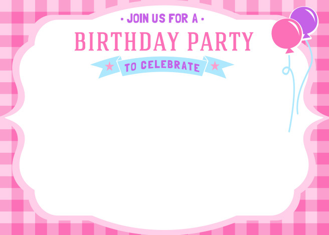 Girls Birthday Party Invitations
 Free Girls Birthday Invitation Printables