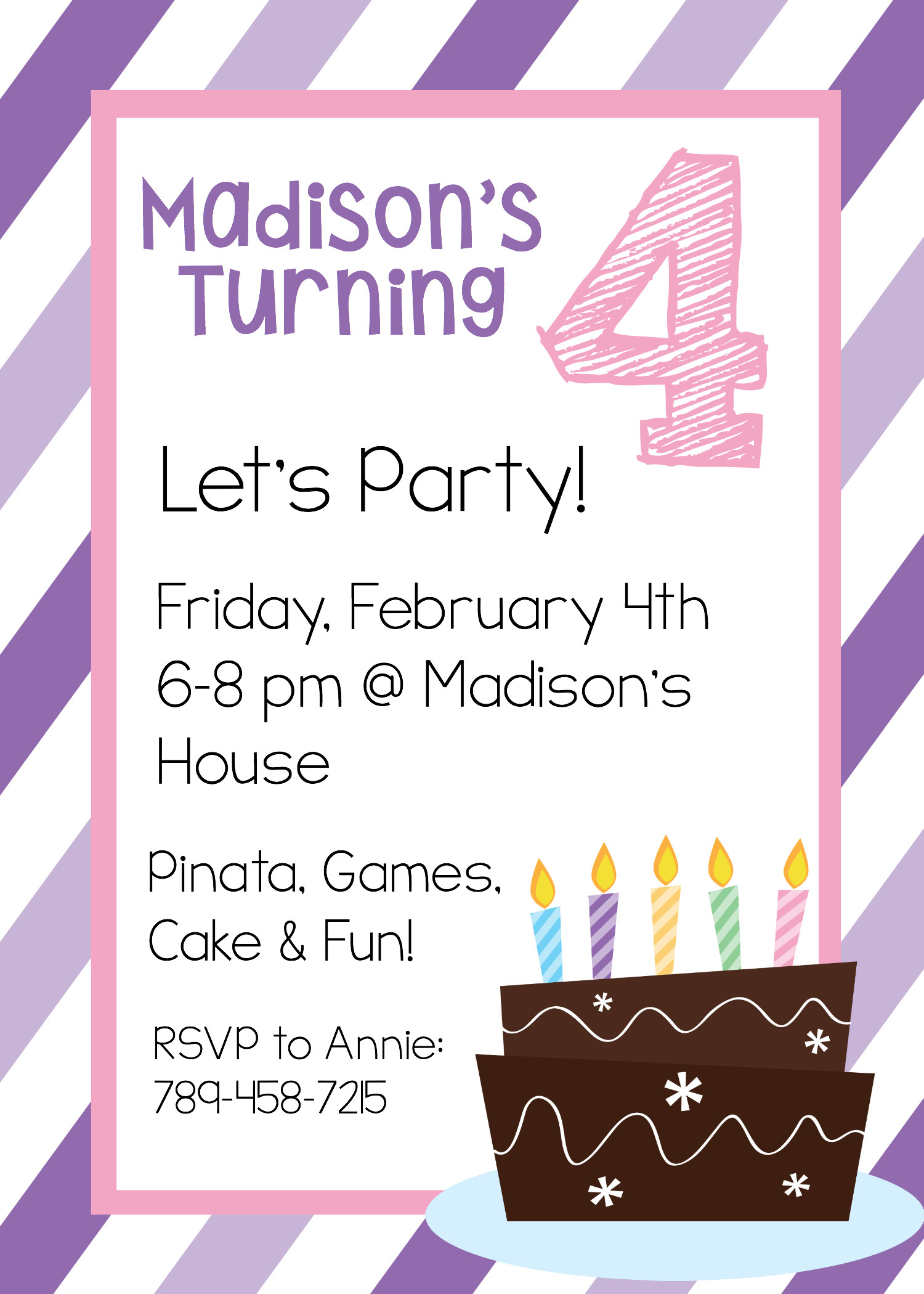 Girls Birthday Party Invitations
 Free Printable Birthday Invitation Templates