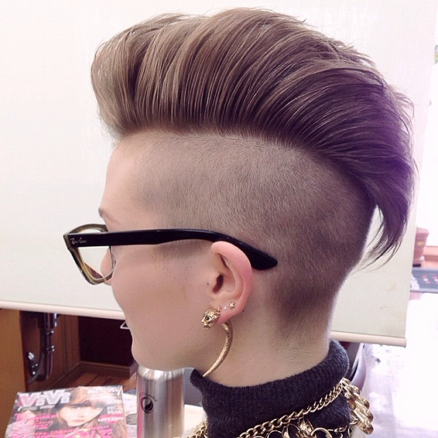 Girly Mohawk Hairstyle
 50 Awesome Undercut Hairstyles for Women Catch the Trend