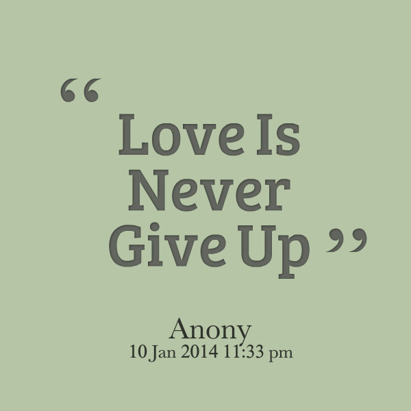 Giving Up Quotes About Relationship
 Never Give Up Love Quotes QuotesGram