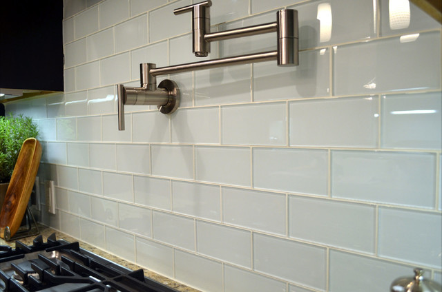 Glass Tile Bathroom Backsplash
 Glass Tile Backsplashes by SubwayTileOutlet Modern