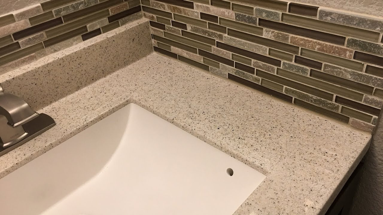 Glass Tile Bathroom Backsplash
 Installing a Glass Mosaic Tile Backsplash in the Bathroom