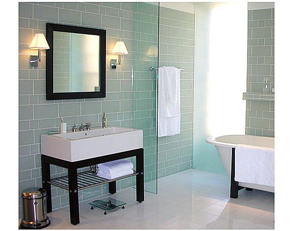 Glass Tile Bathroom
 Flooring Tiles