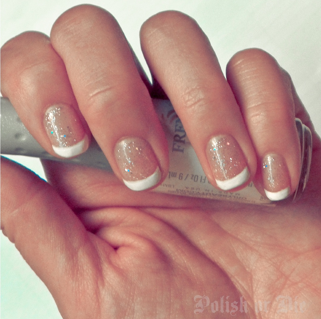 Glitter French Nails
 Glitter french gel manicure