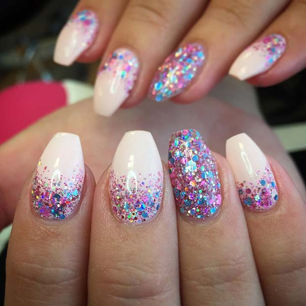 Glitter Gel Nail Designs
 23 Gorgeous Glitter Nail Ideas for the Holidays