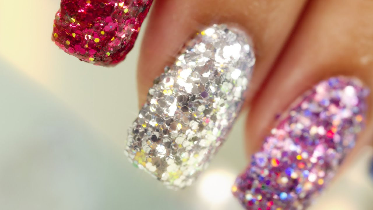 Glitter Nail Art Designs Pictures
 Full Nail Glitter Nail Art