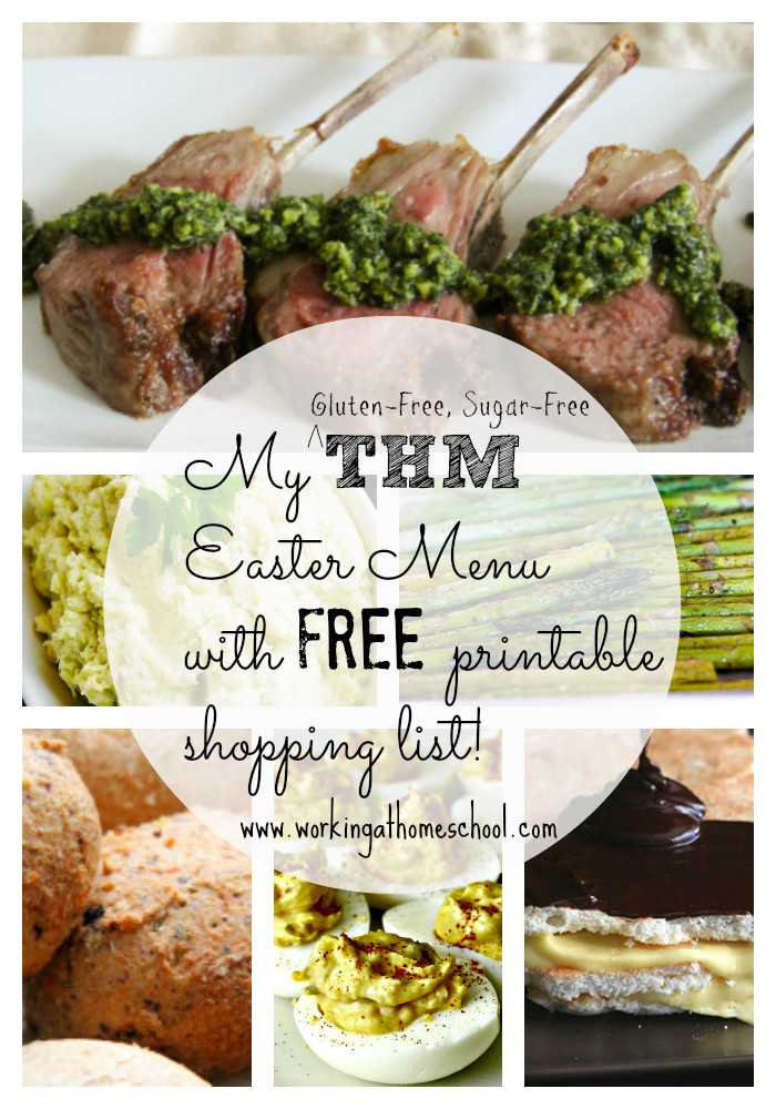 Gluten Free Easter Dinner
 THM Gluten Free Sugar Free Easter Menu with printable